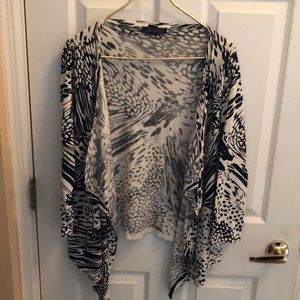 C'est City Animal Print Open Front Cardigan Sz Large